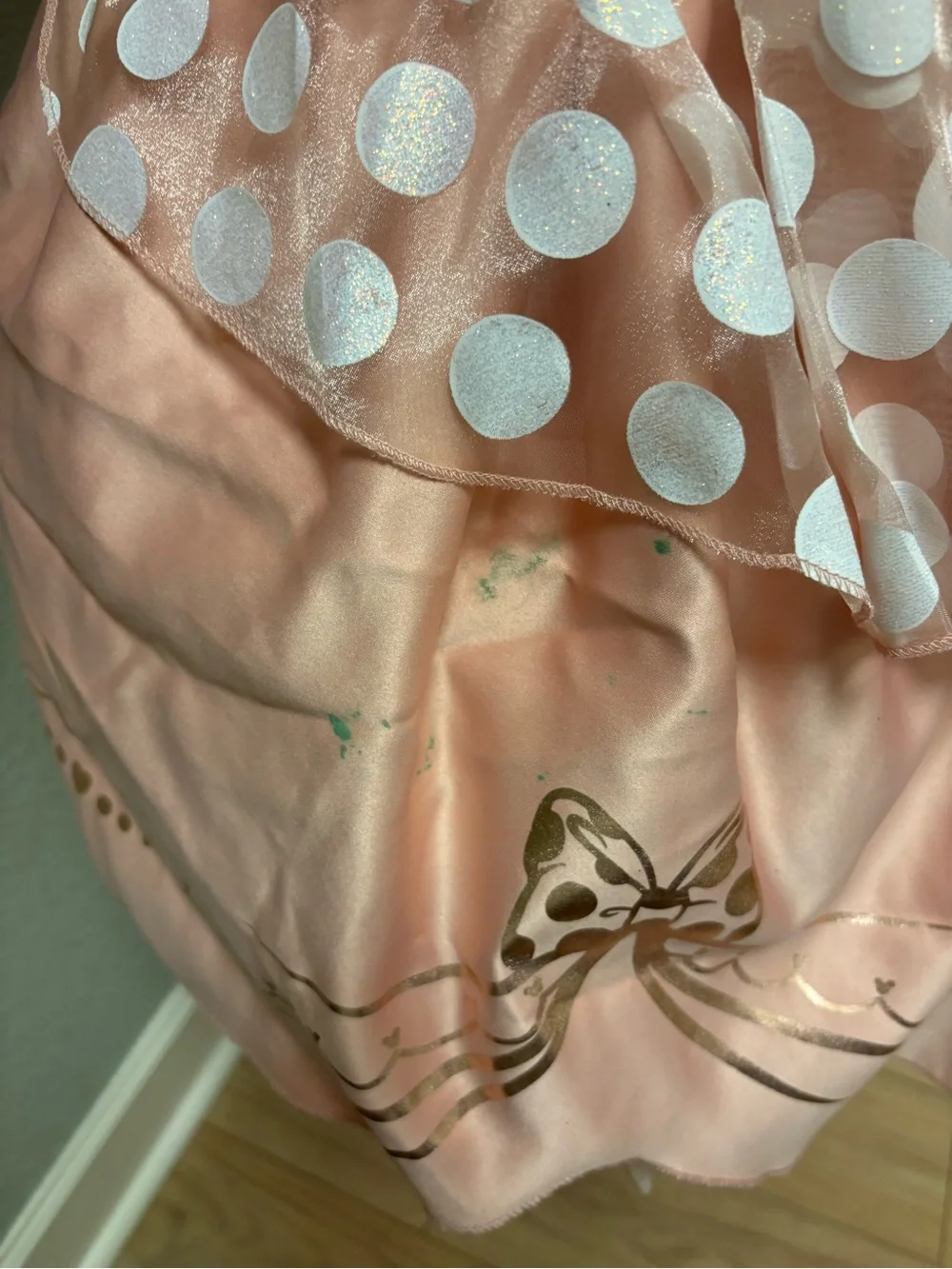 Disney Minnie Mouse Pink Sequin Polka Dot Party Dress size 4-6X - Picture 5 of 11